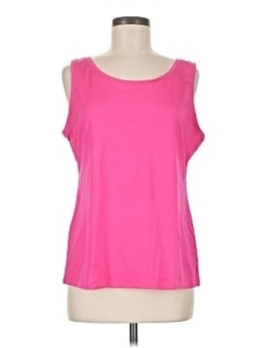 Vintage Peter NYGARD Silk Sleeveless Scoop Neck Tank Top - Hot Pink